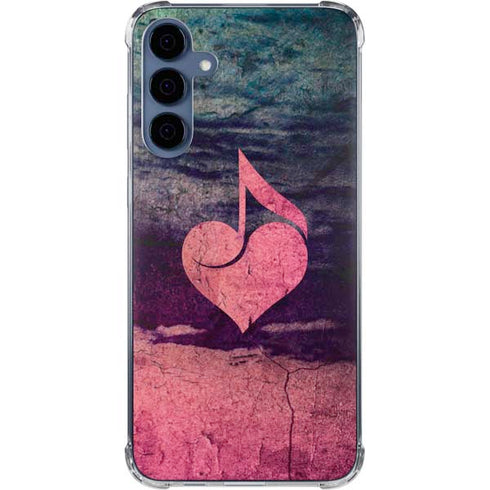 Rustic Musical Heart Galaxy A35 5G Clear Case